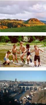 Die Region mit der Stadt Fribourg